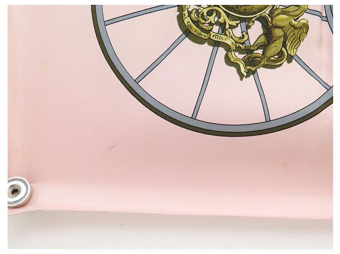 Hermès FULAR HERMES SPRINGS PHILIPPE LEDOUX CARRÉ 90 IN SETA ROSE PINK Rosa - vista 13