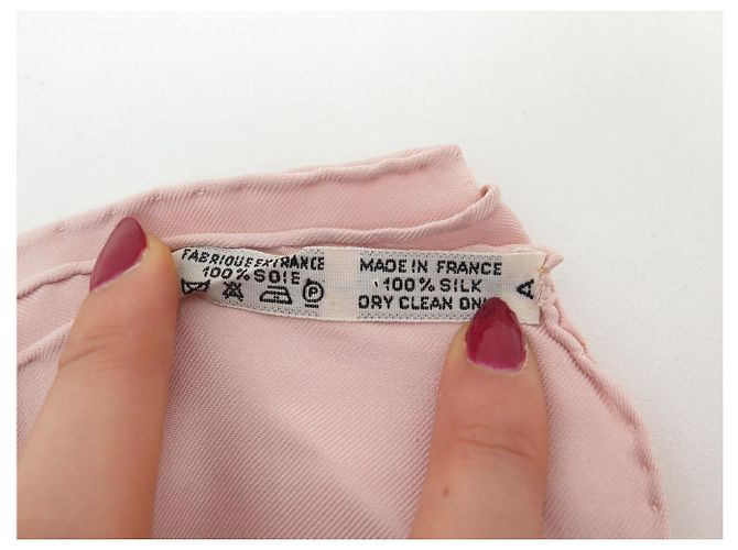 Hermès FULAR HERMES SPRINGS PHILIPPE LEDOUX CARRÉ 90 IN SETA ROSE PINK Rosa - vista 18