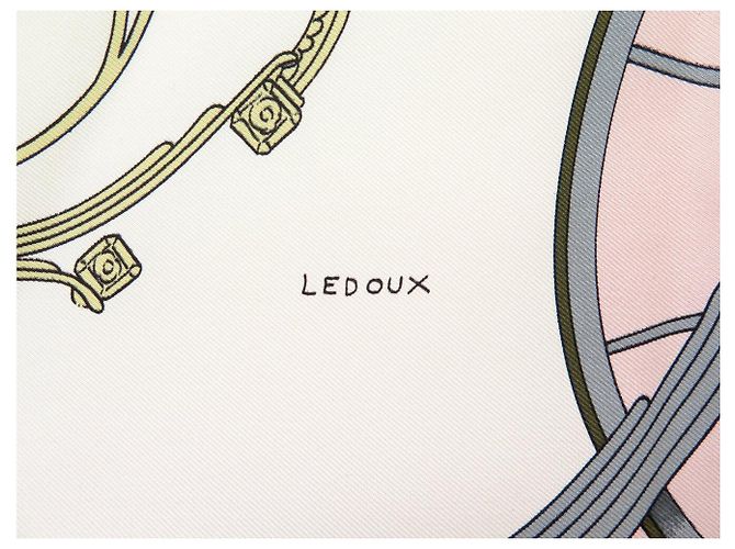 Hermès FULAR HERMES SPRINGS PHILIPPE LEDOUX CARRÉ 90 IN SETA ROSE PINK Rosa - vista 7