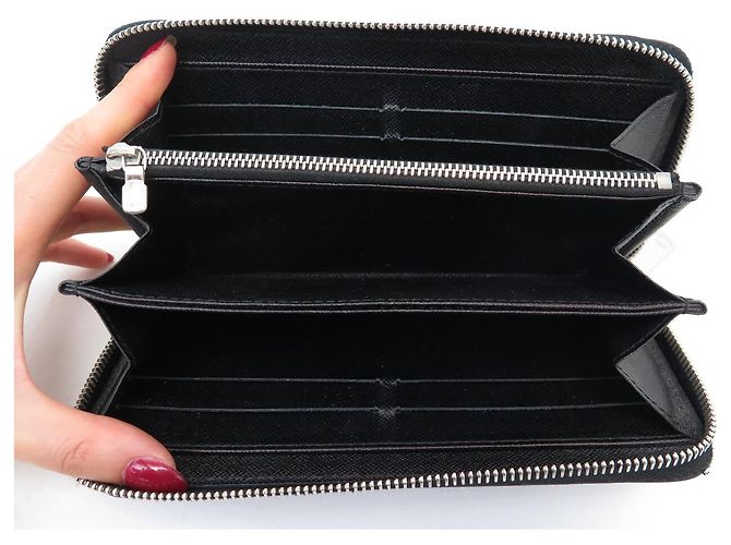 LOUIS VUITTON ZIPPY M61857 EPI LEDER SCHWARZ GELDBÖRSE - Ansicht 6