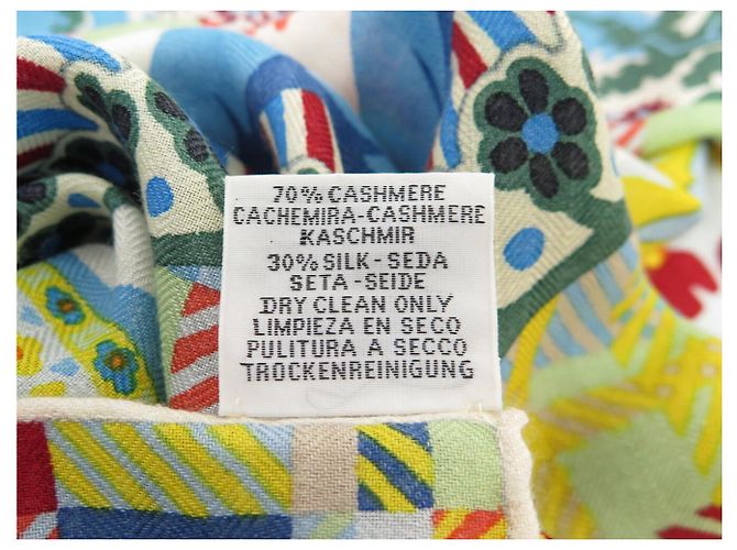 Aline Hermès NUOVO CHALE HERMES PAISLEY BLOSSOM H243569S 140CM SCIARPA IN CACHEMIRE E SETA Multicolore - vista 10