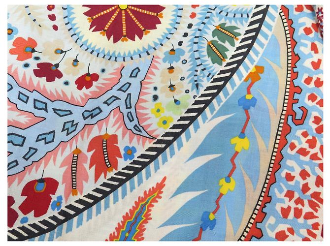 Aline Hermès NUOVO CHALE HERMES PAISLEY BLOSSOM H243569S 140CM SCIARPA IN CACHEMIRE E SETA Multicolore - vista 14