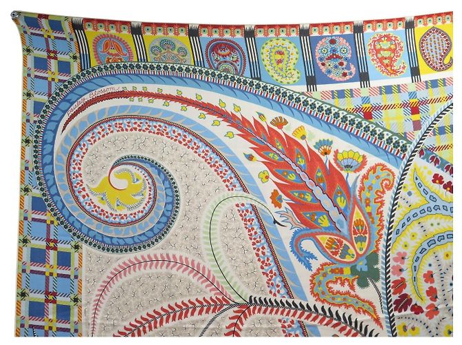 Aline Hermès NUOVO CHALE HERMES PAISLEY BLOSSOM H243569S 140CM SCIARPA IN CACHEMIRE E SETA Multicolore - vista 2