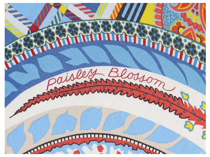 Aline Hermès NUOVO CHALE HERMES PAISLEY BLOSSOM H243569S 140CM SCIARPA IN CACHEMIRE E SETA Multicolore - vista 7