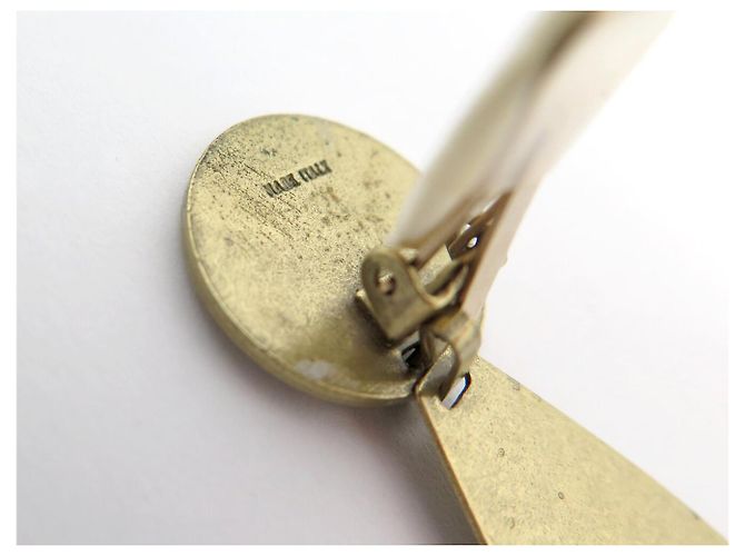 Céline Orecchini pendenti vintage CELINE TRIOMPHE LOGO in ottone D'oro - vista 10