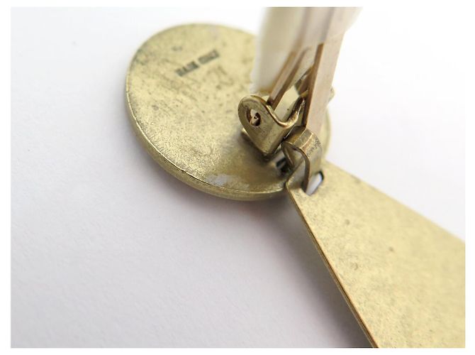 Céline Orecchini pendenti vintage CELINE TRIOMPHE LOGO in ottone D'oro - vista 9