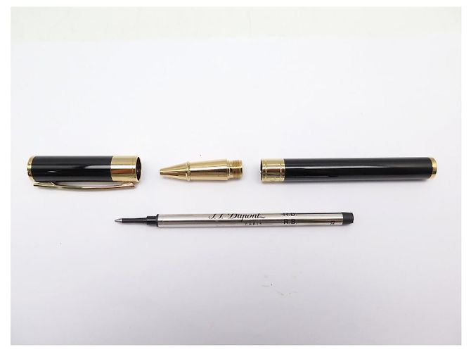 St Dupont NUOVA PENNA ROLLERBALL S.T. DUPONT D-INITIAL 262202 IN LACCA NERA Nero - vista 11