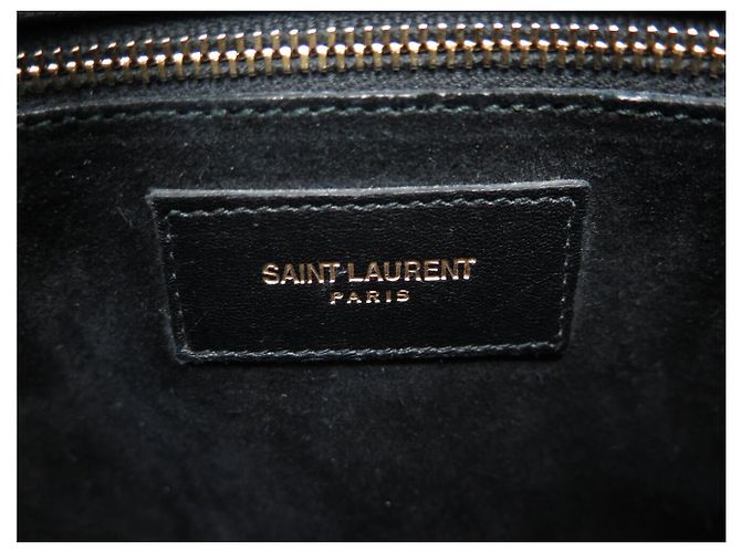 BORSA SAINT LAURENT DE JOUR SMALL 324823 IN PELLE NERA A SPALLA Nero - vista 10