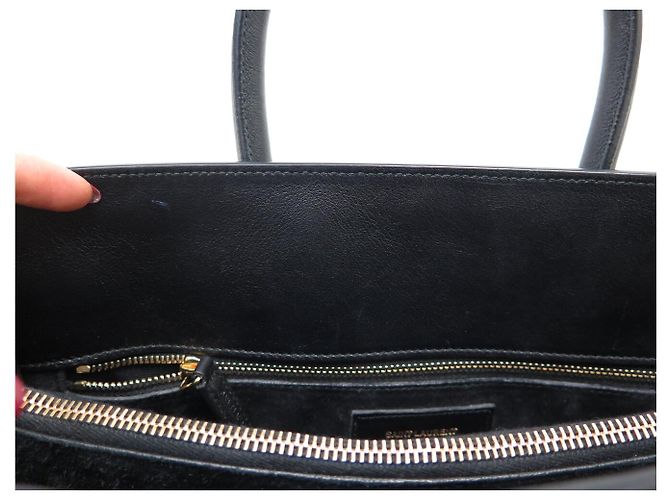 BORSA SAINT LAURENT DE JOUR SMALL 324823 IN PELLE NERA A SPALLA Nero - vista 13