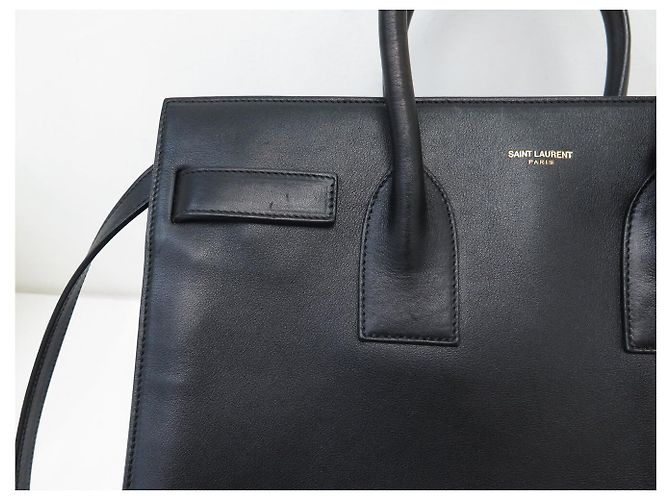 BORSA SAINT LAURENT DE JOUR SMALL 324823 IN PELLE NERA A SPALLA Nero - vista 15