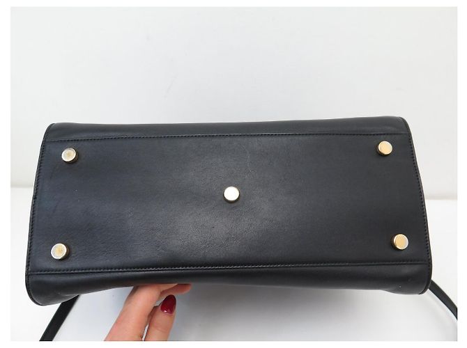 BORSA SAINT LAURENT DE JOUR SMALL 324823 IN PELLE NERA A SPALLA Nero - vista 16