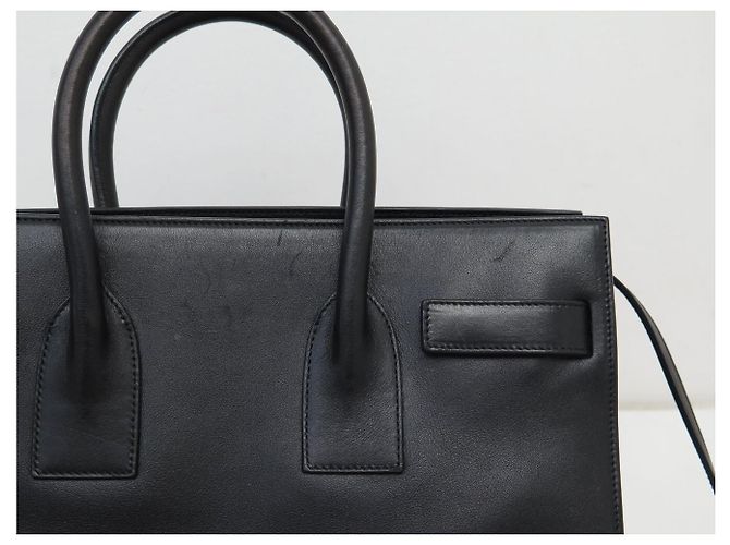 BORSA SAINT LAURENT DE JOUR SMALL 324823 IN PELLE NERA A SPALLA Nero - vista 18