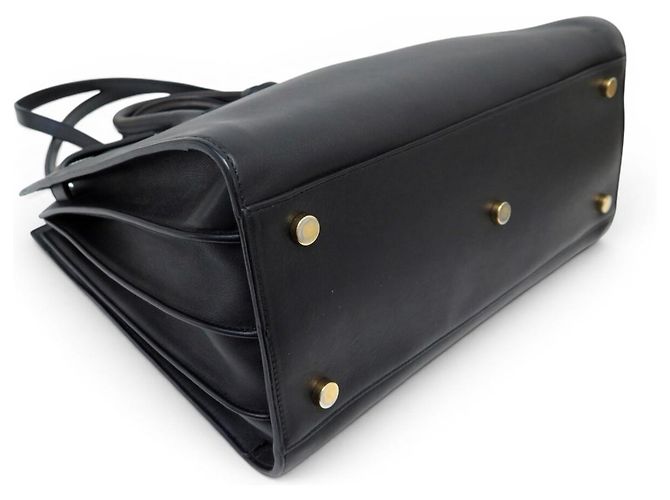 BORSA SAINT LAURENT DE JOUR SMALL 324823 IN PELLE NERA A SPALLA Nero - vista 3