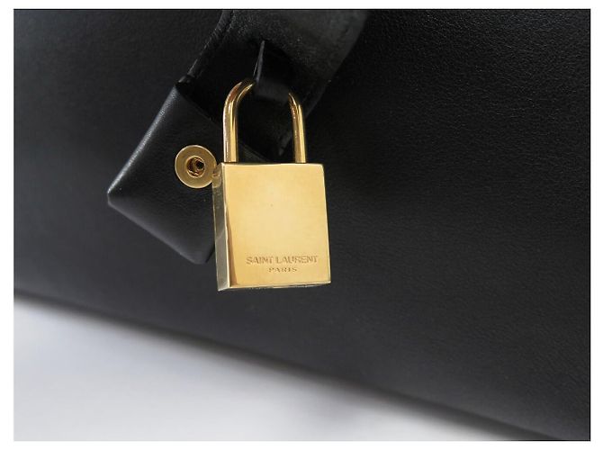 BORSA SAINT LAURENT DE JOUR SMALL 324823 IN PELLE NERA A SPALLA Nero - vista 7