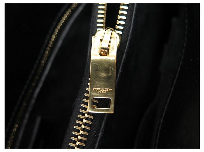BORSA SAINT LAURENT DE JOUR SMALL 324823 IN PELLE NERA A SPALLA Nero - vista 8