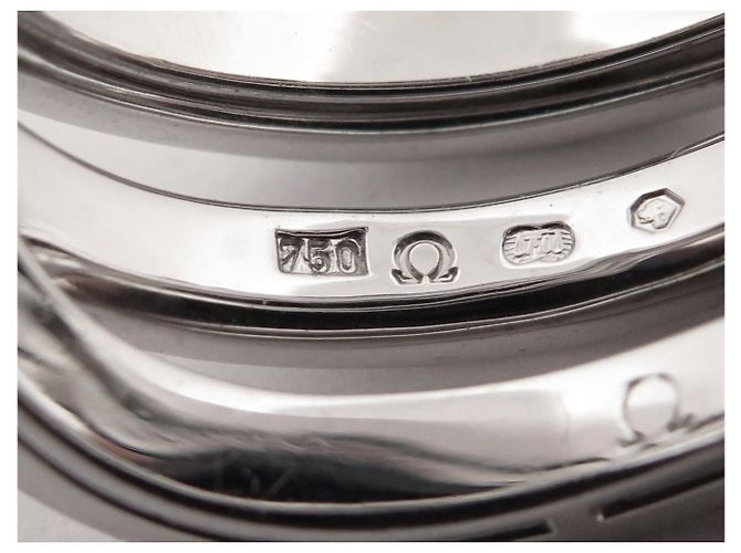 OMEGA MONEDSTEIN-CABOCHON & DIAMANT RING 1.4CT T62 18K WEISSGOLD 22GR Silber - Ansicht 10