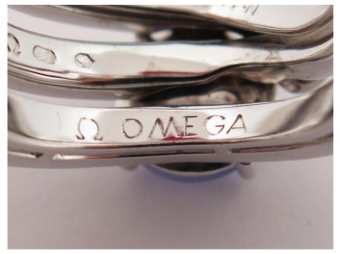 OMEGA MONEDSTEIN-CABOCHON & DIAMANT RING 1.4CT T62 18K WEISSGOLD 22GR Silber - Ansicht 11