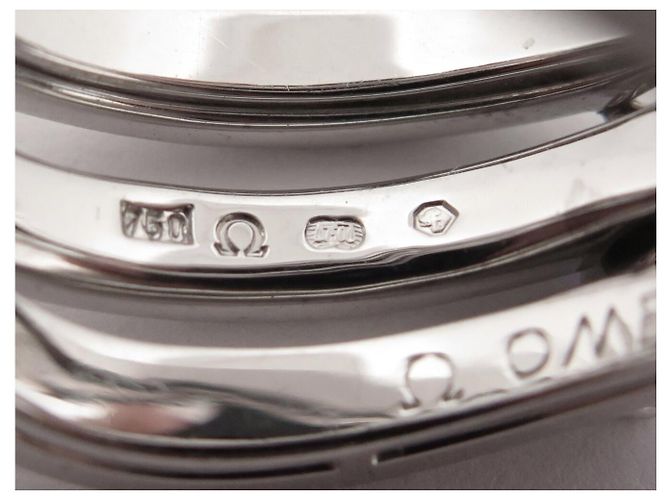 OMEGA MONEDSTEIN-CABOCHON & DIAMANT RING 1.4CT T62 18K WEISSGOLD 22GR Silber - Ansicht 9