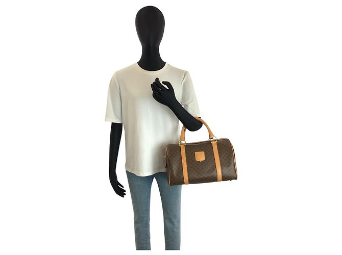 Céline Celine Vintage Macadam Handtasche Braun - Ansicht 6