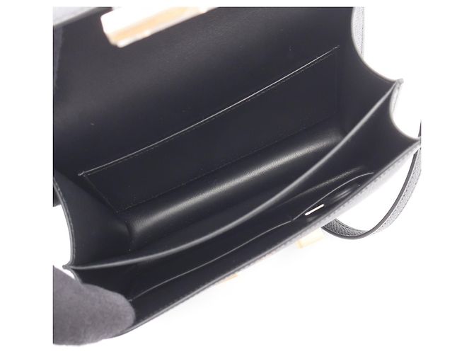 Hermès Bolso de hombro de cuero Hermes Constance 3 Mini Negro - vista 6