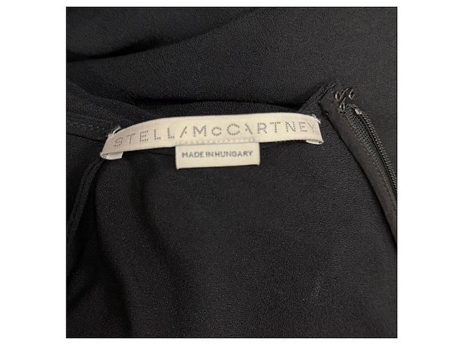 Stella Mc Cartney Stella McCartney Bluse mit Puffärmeln aus schwarzer Viskose - Ansicht 4