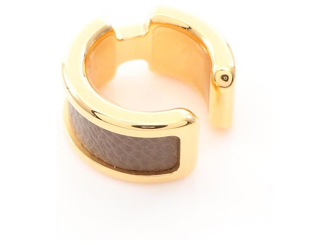 Orecchini a clip Oran PM Hermès placcati in oro D'oro Metallico - vista 3