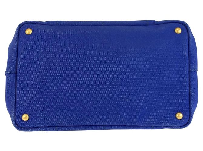 Prada Canapa Canvas Tote Bag Blau - Ansicht 10