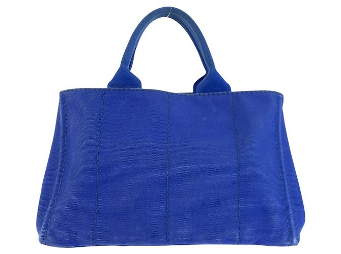 Prada Canapa Canvas Tote Bag Blau - Ansicht 2