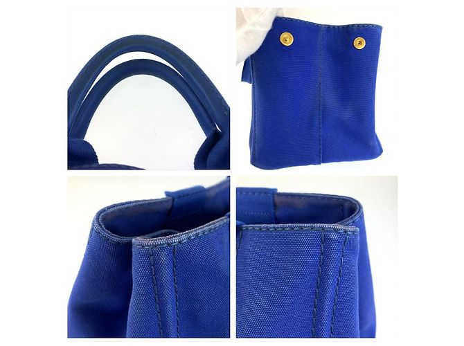Prada Canapa Canvas Tote Bag Blau - Ansicht 6