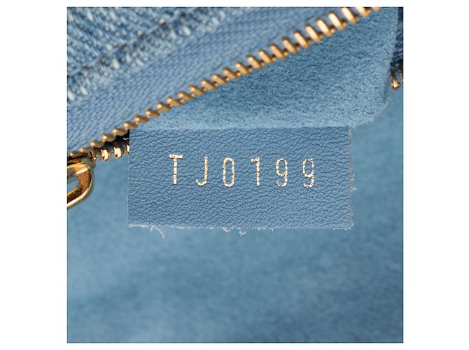 Pochette New Wave in denim Louis Vuitton Blu - vista 6