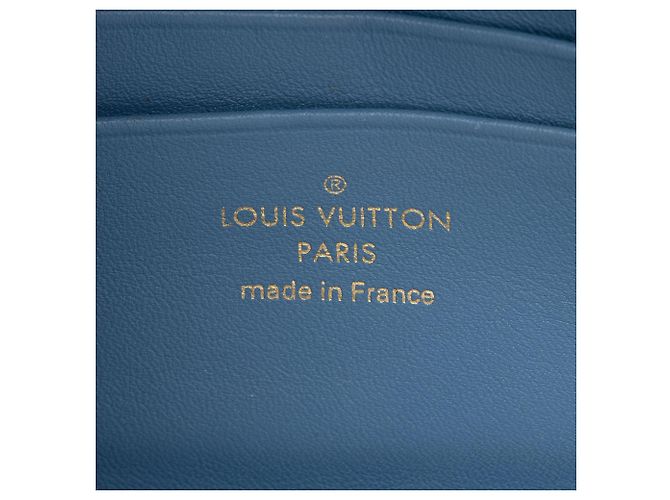 Pochette New Wave in denim Louis Vuitton Blu - vista 8