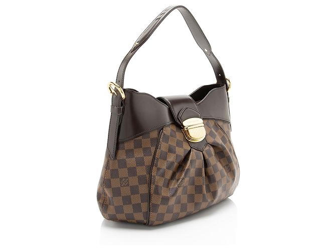 Borsa a Spalla Louis Vuitton Damier Ebene Sistina MM Marrone - vista 2