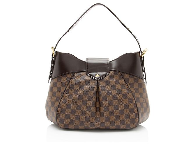 Borsa a Spalla Louis Vuitton Damier Ebene Sistina MM Marrone - vista 3