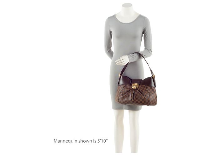 Borsa a Spalla Louis Vuitton Damier Ebene Sistina MM Marrone - vista 5