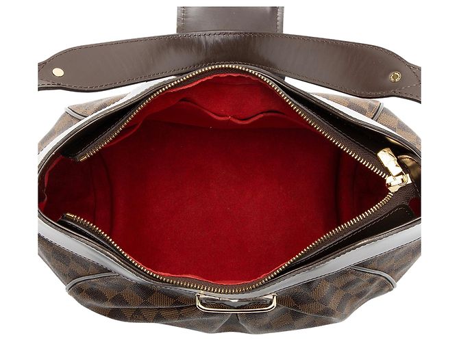 Borsa a Spalla Louis Vuitton Damier Ebene Sistina MM Marrone - vista 7