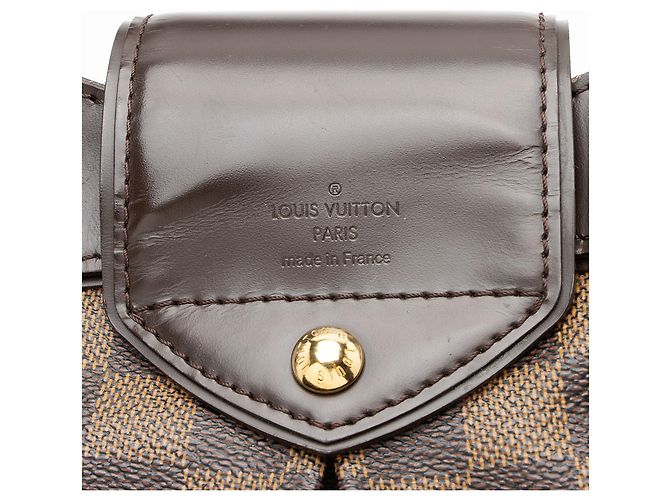 Borsa a Spalla Louis Vuitton Damier Ebene Sistina MM Marrone - vista 8