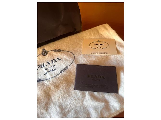 Bolso Prada de nylon marrón Castaño Monograma - vista 8