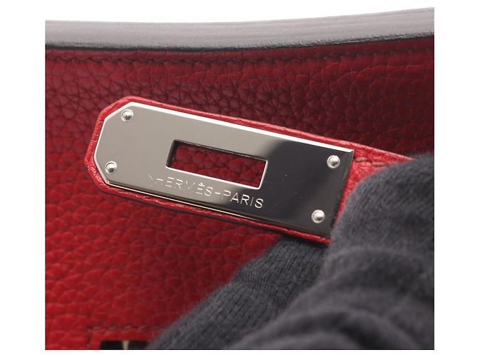 Hermès Borsa a tracolla in pelle Hermes Jypsiere 28 Rosso - vista 3