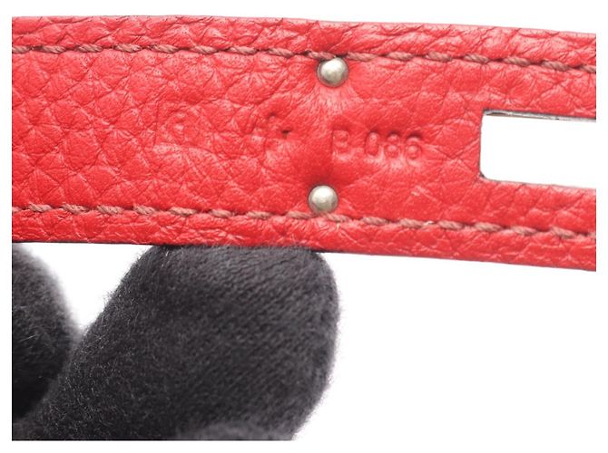 Hermès Borsa a tracolla in pelle Hermes Jypsiere 28 Rosso - vista 6