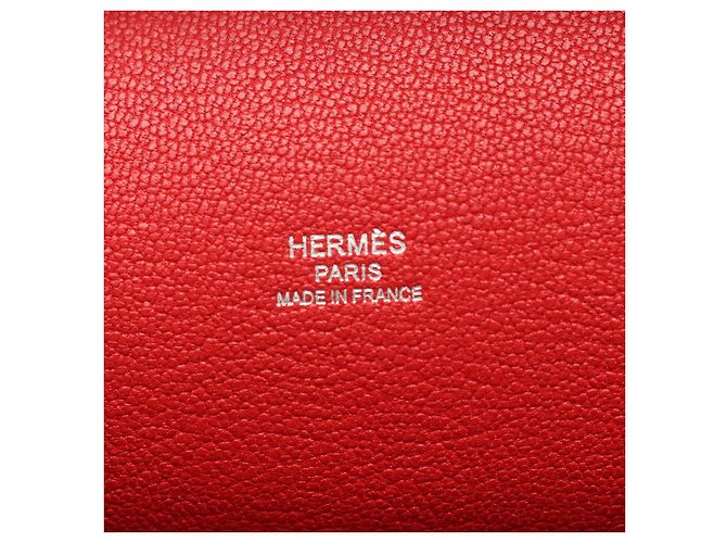Hermès Borsa a tracolla in pelle Hermes Jypsiere 28 Rosso - vista 7