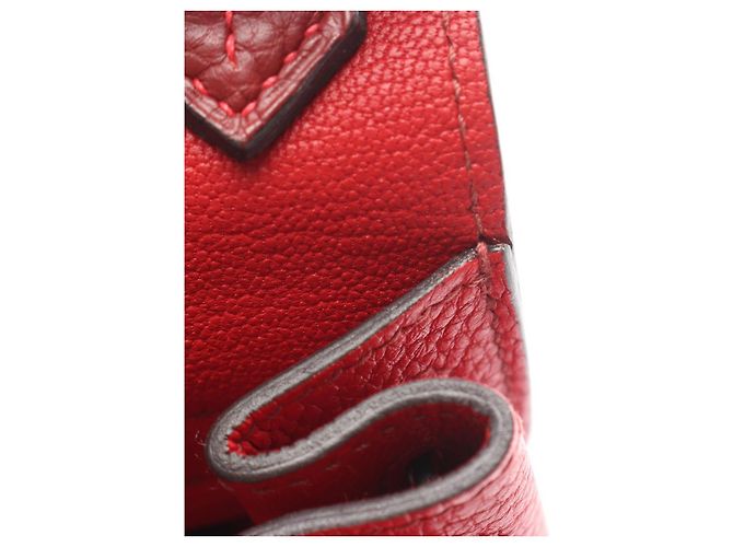 Hermès Borsa a tracolla in pelle Hermes Jypsiere 28 Rosso - vista 8
