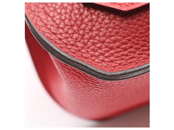 Hermès Borsa a tracolla in pelle Hermes Jypsiere 28 Rosso - vista 9