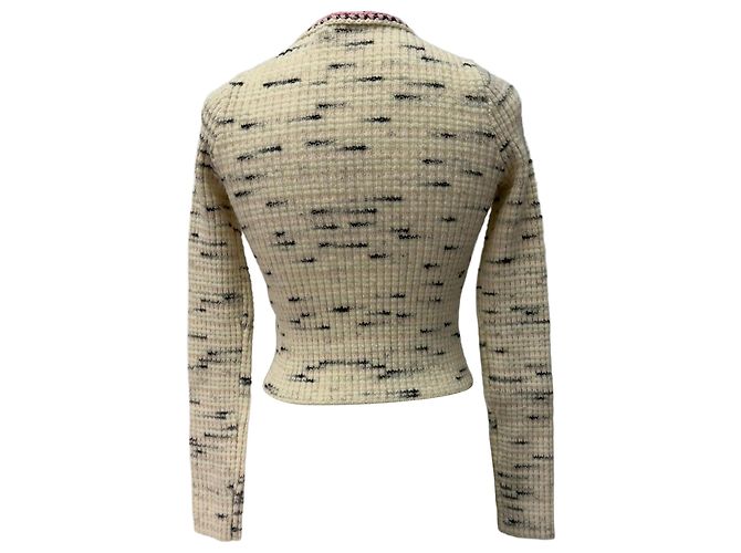 Self portrait Self-Portrait Cardigan mit Schleifendetail aus weißer Baumwolle - Ansicht 3