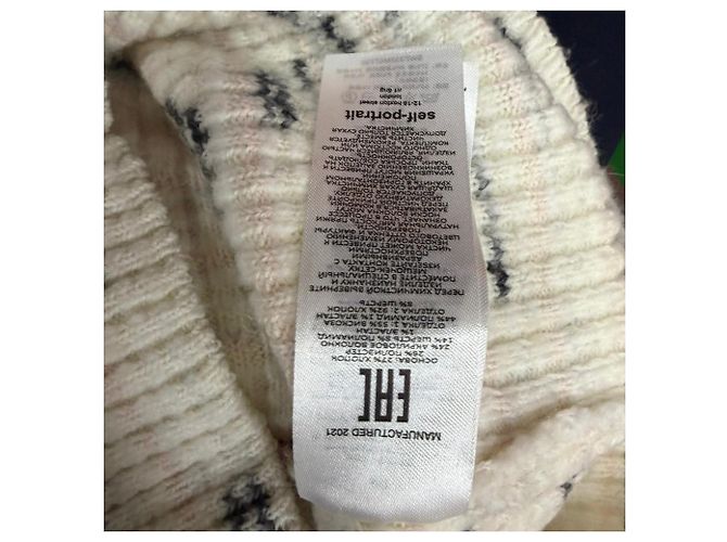 Self portrait Self-Portrait Cardigan mit Schleifendetail aus weißer Baumwolle - Ansicht 8