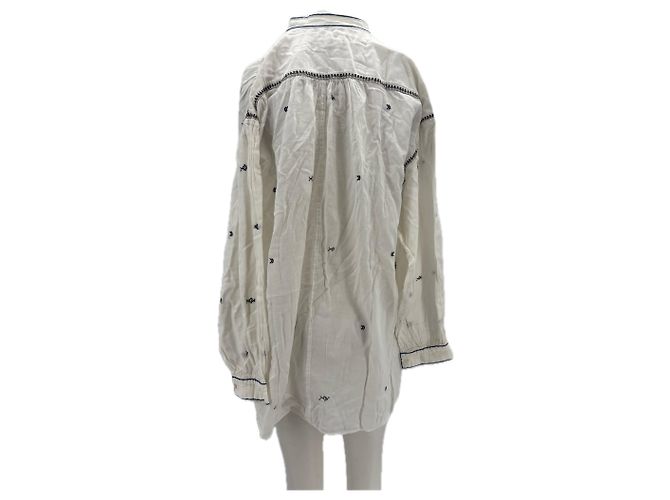 Isabel Marant Etoile Blusa bianca con ricami Bianco - vista 2