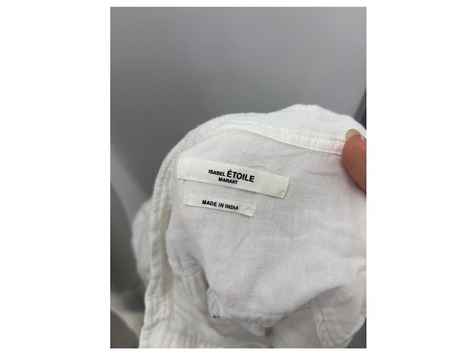 Isabel Marant Etoile Blusa bianca con ricami Bianco - vista 5