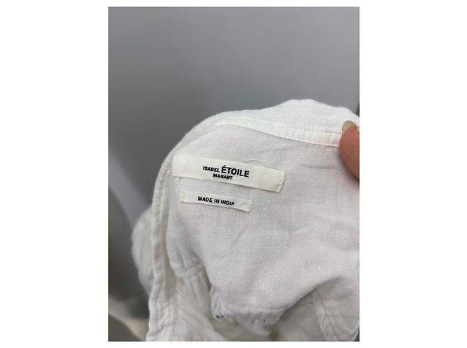 Isabel Marant Etoile Blusa bianca con ricami Bianco - vista 6