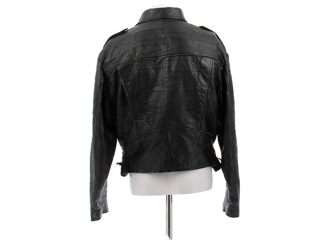 Saint Laurent Lederjacke Schwarz - Ansicht 2