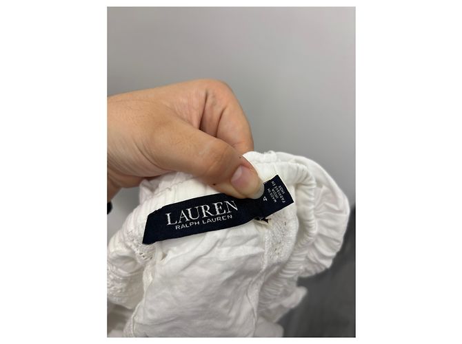 Autre Marque Vestido de algodón blanco Lauren Ralph Lauren - vista 5