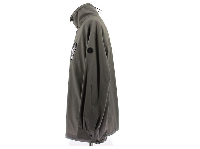 Camicia Moncler Kaki in Cotone M Cachi - vista 3